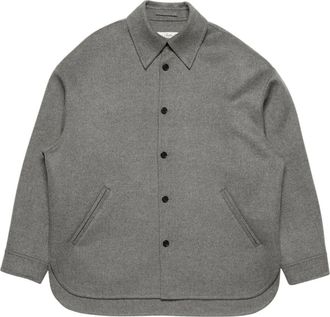 Acne Studios Jassen, Heren, Grijs, L, Wol, Cashmere Blend Overshirt