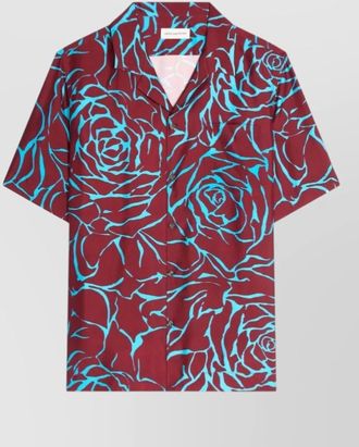 Dries Van Noten short sleeve floral shirt chest pocket