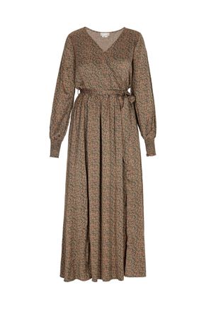 Usha jurk Dames Groen Oranje