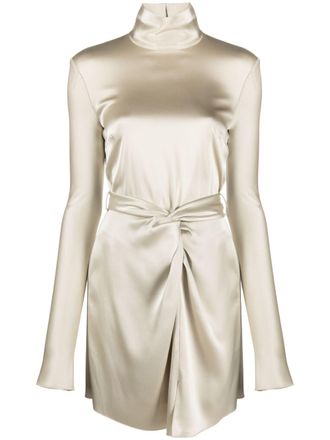 Nanushka Mini-jurk met gedraaide voorkant - Beige