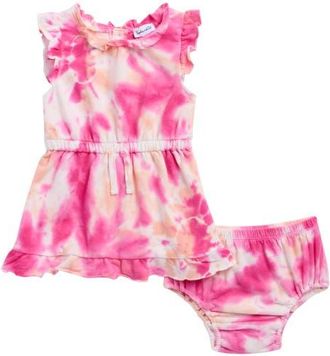 Splendid Hibiscus Tie Dye Dress & Bloomers Set in Hbiscus Tie Dye at Nordstrom, Size 12-18M