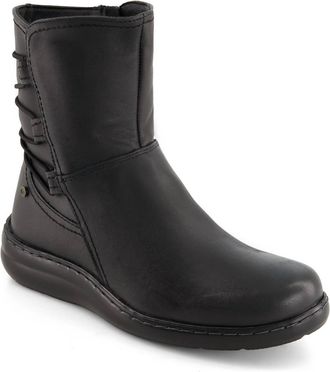 Andrea Womens Fashion Comfort Leather Boots In Black