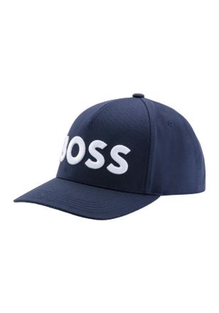 HUGO BOSS Baseball Cap BOSS Sevile, Herren, blau (dunkelblau 405), Web, Baumwolle, unifarben, Caps Baseball Cap, mit Patch Logo