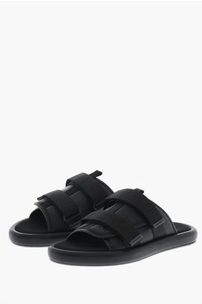 Dsquared2 Solid-Color Leather Sandals with Velcro Closure size 41