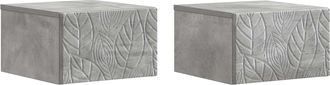 vidaXL Mesita De Noche De Pared 2 Uds. Gris Hormig&oacute;n 49 X 34,5 X 20 Cm Vidaxl