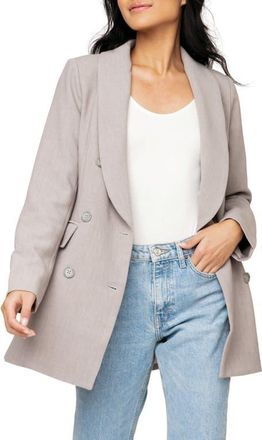 Gibsonlook Double Breasted Blazer in Heather Grey at Nordstrom, Size Xx-Small