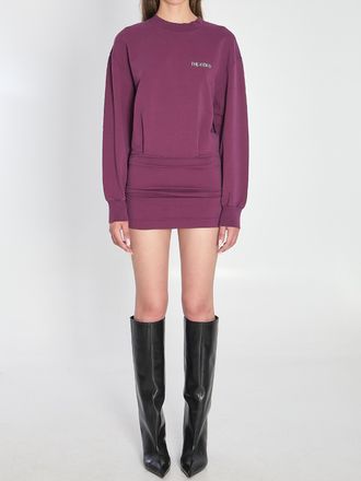 The Attico Womens Mini Dress In Burgundy - Purple Cotton - Size EU 42 (Womens)