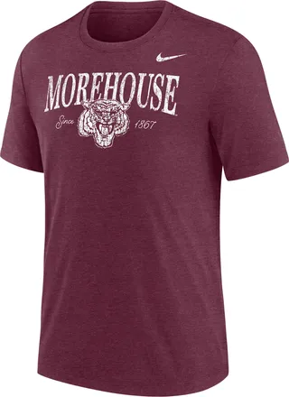 Nike Mens College (Morehouse College) Tri-Blend Short-Sleeve T-Shirt in Red | M21372MORE25-DKH