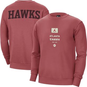 Jordan Brand Mens Jordan Brand Red Atlanta Hawks Courtside Statement Edition Heavyweight Pullover Sweatshirt at Nordstrom, Size Medium