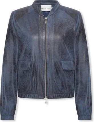 Hart by Helena Hart Bomba Biker Leatherlook Jack in Jeans - Dames - Bomber jackets - Blauw - XS - Leer - Jassen