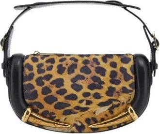 Roberto Cavalli Fang Schoudertas met Handvatten - Dames - Handtassen - Bruin - ONE Size - Katoen - Tassen