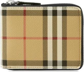 Burberry Daniels Vintage Check Zip-Around Wallet