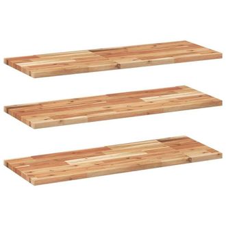 Berkfield Home Floating Shelves 3 pcs 80x30x2 cm Oil Finished Solid Wood Acacia in Brown | Size: 80 x 30 x 2 cm