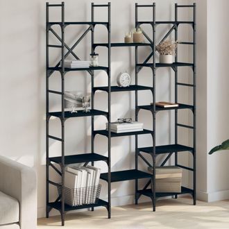 vidaXL Vidaxl - Estanter&iacute;a Madera De Ingenier&iacute;a Negra 127,5x28,5x172,5 Cm