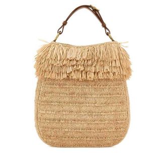 Saint Laurent Raffia Roady Shopping Bag Palebrownbrick Borse A Mano