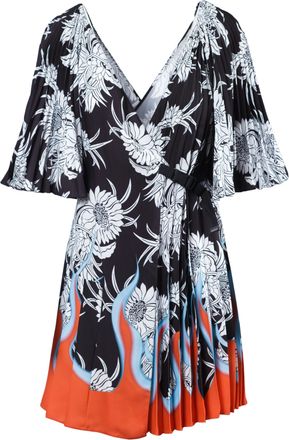 Prada Dahlia Flame Print Wrap Dress - 20s