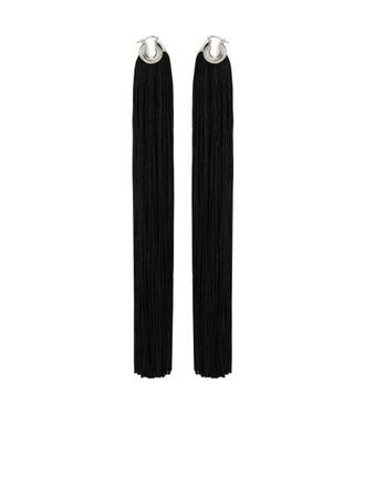 Jil Sander fringed earrings - women - Brass - One Size - Silver