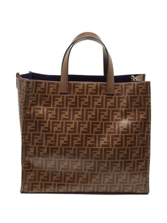 Fendi x Fila Zucca-pattern tote bag - women - Fabric/Wool/Leather - One Size - Brown