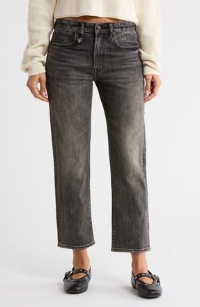 R13 Romeo Straight Leg Jeans in Kennet Black Stretch at Nordstrom Rack, Size 29