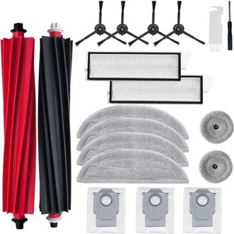 OEM Accesorios Aplicables Para Roborock S8 Maxv Ultra, S8 Max Ultra Robot Aspirador Repuestos, 2 Cepillos De Rodillo, 4 Pa&ntilde;os De Fregado, 2 Pa&ntilde;os De Borde