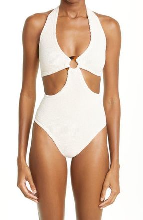 Hunza G One-Piece Cutout Swimsuit in Blush at Nordstrom