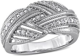 Rina Limor Silver 0.13 Ct. Tw. Diamond Ring