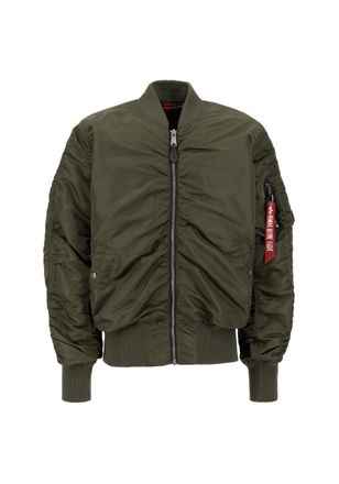Alpha Industries Bomberjacke ALPHA INDUSTRIES MA-1 OS Puckered, Herren, Gr. M, gr&uuml;n (schwarz olive), Obermaterial: 100% Nylon, Lining/F&uuml;llung: 100% Polyester, Jacken B