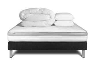 VITALIT Pack colch&oacute;n negro espuma 140 x 190