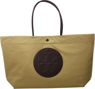Tory Burch Ella Twist Tote - Dames - Shoppers - Geel - ONE Size - Leer - Tassen