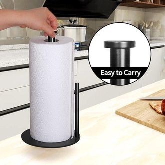 OEM Soporte Para Rollo De Cocina, Soporte De Acero Inoxidable Para Rollo De Cocina Para Encimera, Guardar Rollo Cocina Papel Higi&eacute;nico, Negro