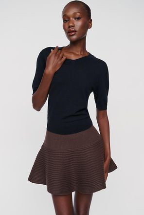 Maeve Raglan Ottoman Swing Mini Skirt