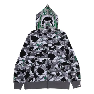 A Bathing Ape x Hidden NY Psyche Camo Full Zip Hoodie Grey 1M23-115-901-HOD