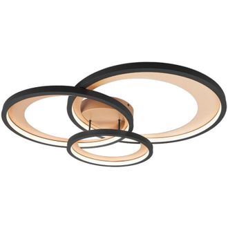 Trio Leuchten Granada Plaf&oacute;n 3 Aros Led Negro 36w Regulable Trio Iluminaci&oacute;n