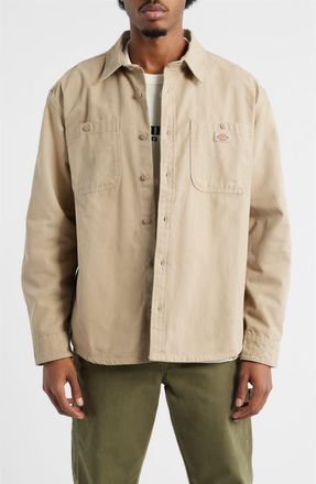 Dickies Johnsonville Cotton Canvas Button-Up Shirt in Desert Sand at Nordstrom, Size Xx-Large