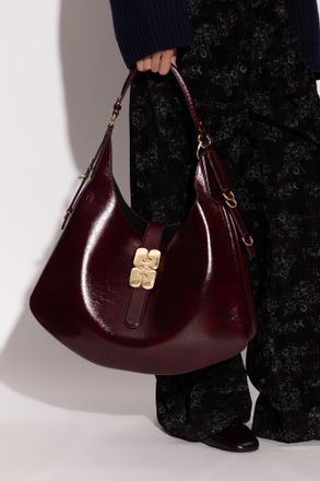 Ganni Eco Leather Bag, Womens, Burgundy