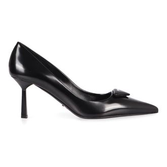 Prada Pumps, female, Black, 4 1/2 UK, Calfskin Pointy Toe Pumps
