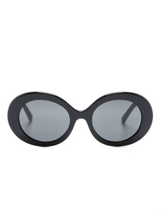 Dolce & Gabbana Eyewear Occhiali da sole ovali con logo - Nero
