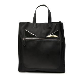 Fendi Black Nylon Leather Tote Bag (Pre-Owned)