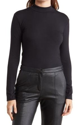 Go Couture Spring Turtleneck Long Sleeve Sweater Tee in Black at Nordstrom Rack, Size X-Large