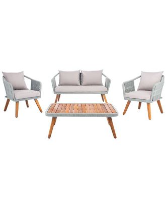 Safavieh Raldin Rope 4Pc Outdoor Living Set