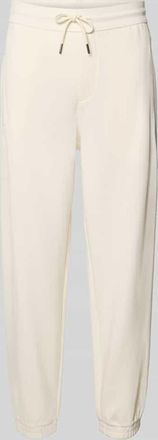 A|X Armani Exchange Regular Fit Sweatpants mit Ges&auml;&szlig;taschen Modell Pantaloni in Offwhite, Gr&ouml;&szlig;e XXL