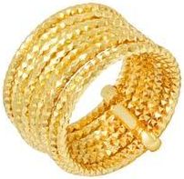 Steeltime 18k Gold Plated Textured Ring at Nordstrom Rack, Size 6