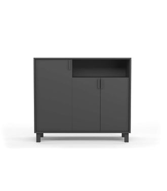 HERDASA Recibidor Zapatero 3 Puertas Modelo 520 Acabado Grafito. 88 Cm (alto) X 100 Cm (ancho) X 37 Cm (prof.)
