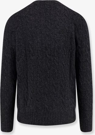 Polo Ralph Lauren Mens Cable-Knit Wool-Cashmere Sweater Grey