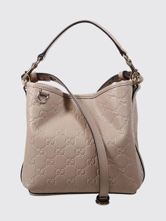 Gucci Borsa a secchiello GG Emblem Gucci in pelle con monogram GG impresso