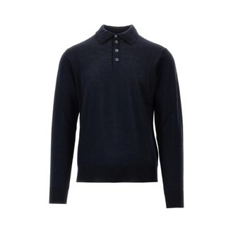 Emporio Armani Fijne gebreide polotrui - Dames - Truien - Zwart - Maat: L Wol