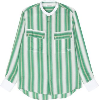 Wales Bonner Cadence Striped Shirt - Mens - Viscose/Silk/Cotton