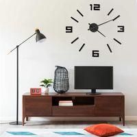 OEM Reloj De Pared 3d, Dise&ntilde;o Moderno, Negro, 100 Cm Xxl - Crezuo