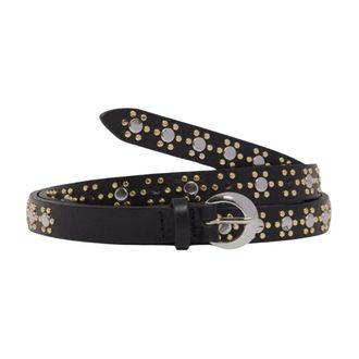 Orciani Cintura in pelle Finitura palladio Punta lunga - - Accessories - Donna - Nero - 80 CM