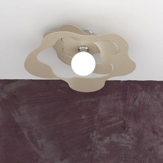 Top-Light Plafoniera Moderna Ripples Metallo Sabbia 1 Luce E27 D.50Cm